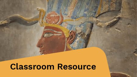 Close-up of an ancient Egyptian mural.