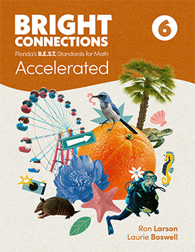 Bright Connections Grade 6 Accelerated student edition cover aligned to Florida B.E.S.T. math standards
