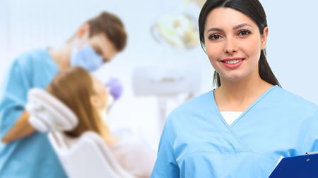 smiling dental assistant
