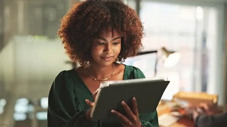 woman using a laptop
