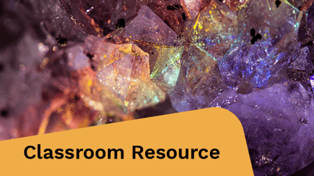 Iridescent, natural, transparent, glossy, and magical geometric quartz crystal structure through sunlight. 