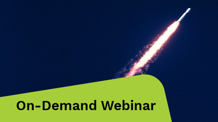 Space rocket with flames.