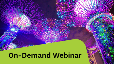 Abstract architecture art with glowing bright lights. 