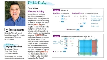 Nick's Notes on a sample page from Math & YOU